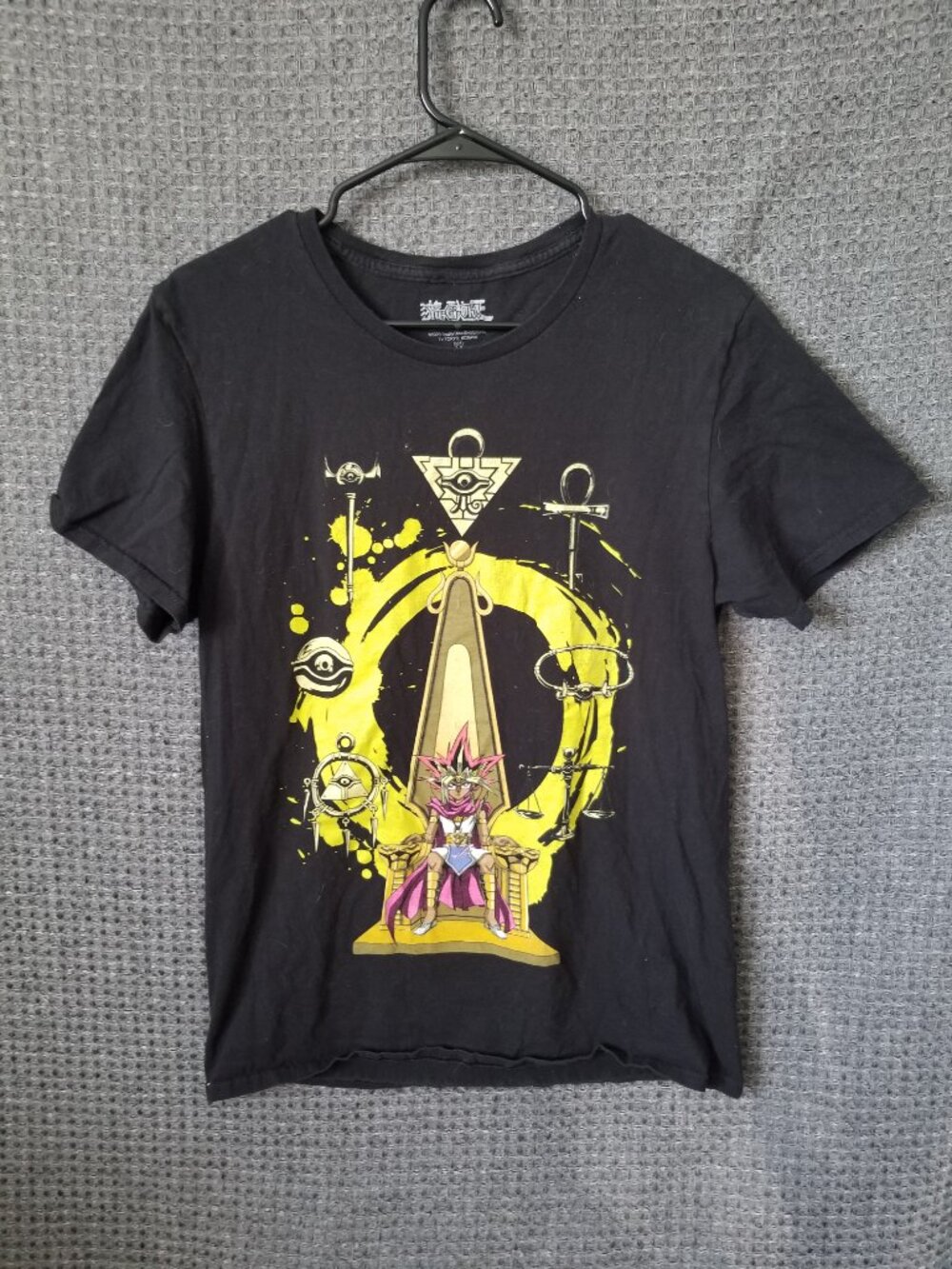 Yu-Gi-Oh Pharaoh Throne Anime Black T Shirt M